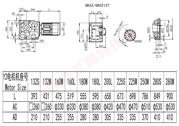 KAZ KHZ127減速機(jī)圖紙 KAZ KHZ127減速機(jī)圖紙