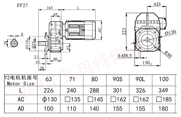 FF27減速機(jī)圖紙 FF27減速機(jī)圖紙